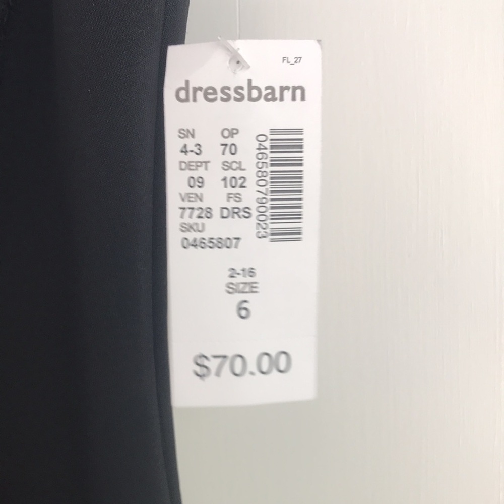 JAX Black dress with gold accent size 6 - Picture 6 of 6
